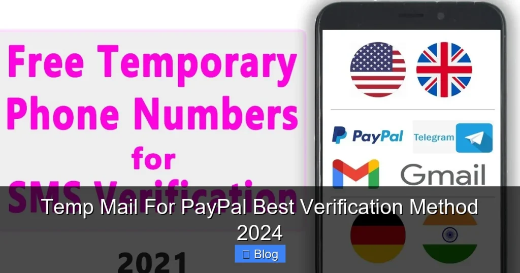 Temp Mail For PayPal Best Verification Method 2024