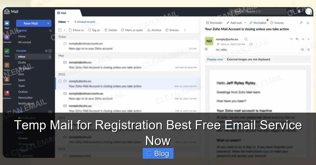 Temp Mail for Registration Best Free Email Service Now