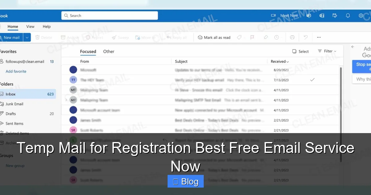 Temp Mail for Registration Best Free Email Service Now