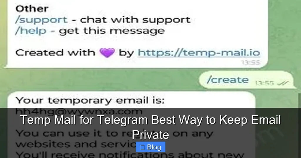 Temp Mail for Telegram Best Way to Keep Email Private