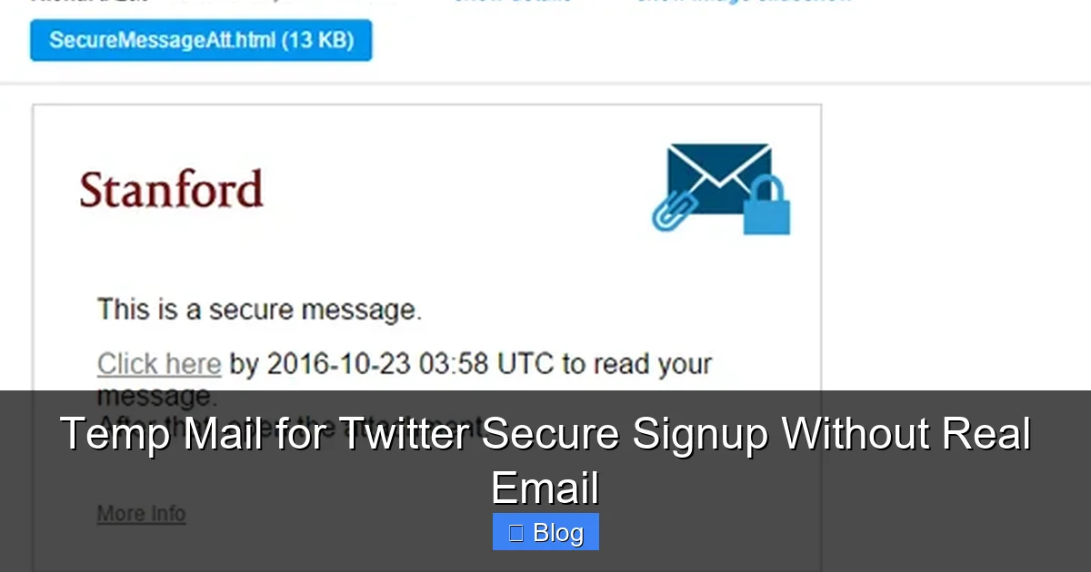 Temp Mail for Twitter Secure Signup Without Real Email