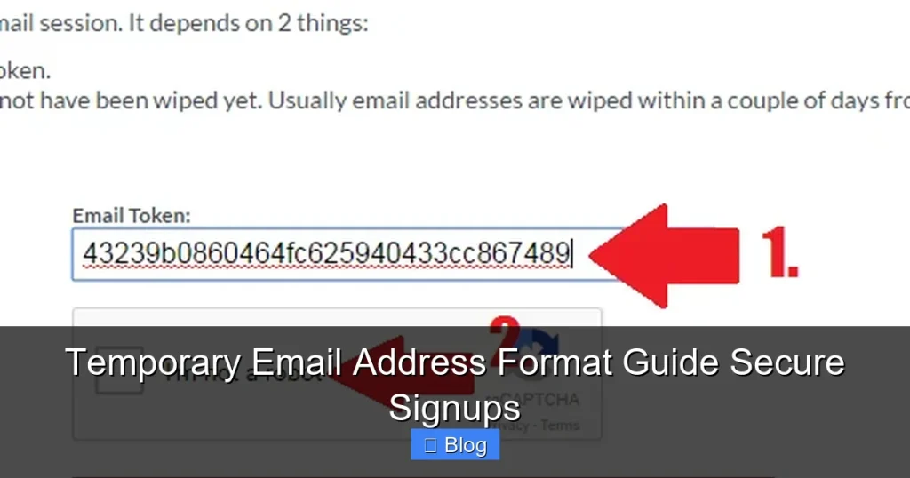 Temporary Email Address Format Guide Secure Signups