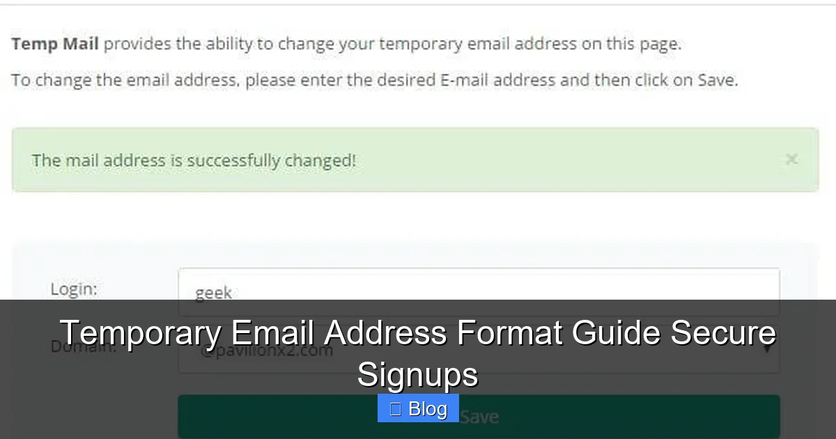 Temporary Email Address Format Guide Secure Signups
