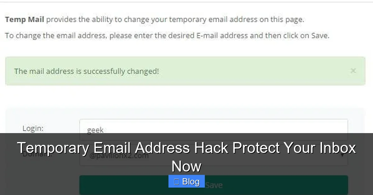 Temporary Email Address Hack Protect Your Inbox Now