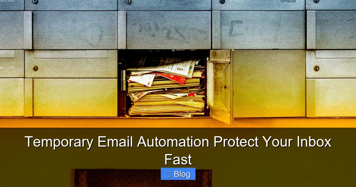 Temporary Email Automation Protect Your Inbox Fast