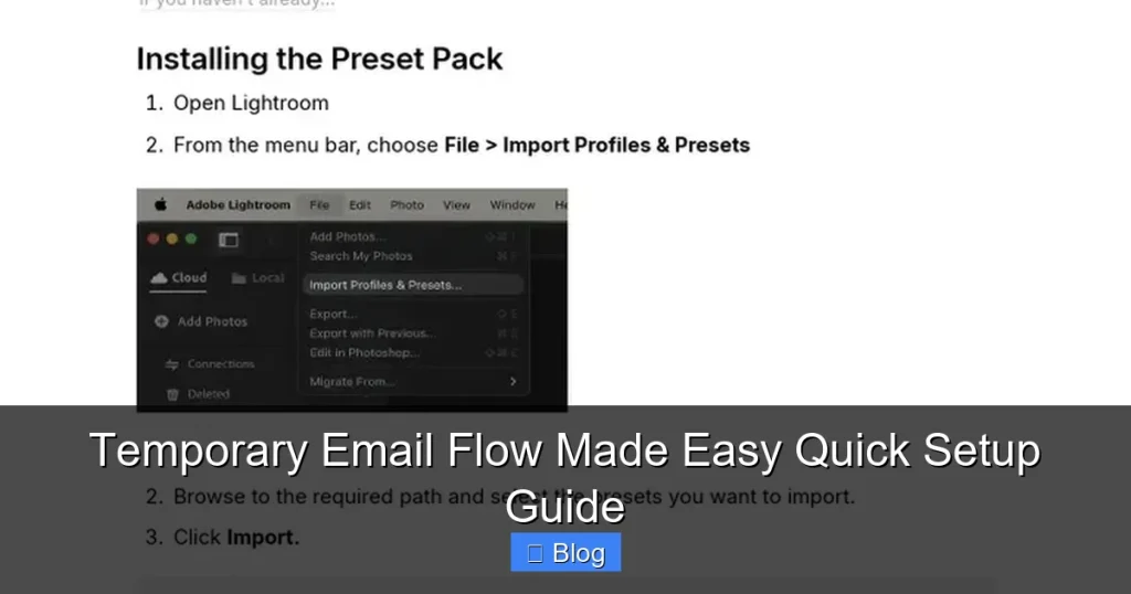 Temporary Email Flow Made Easy Quick Setup Guide