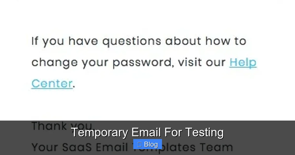 Temporary Email For Testing
