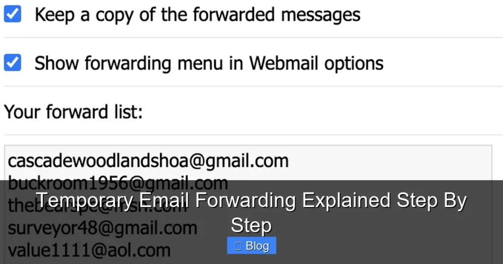 Temporary Email Forwarding Explained Step By Step