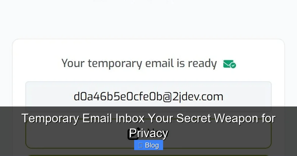 Temporary Email Inbox Your Secret Weapon for Privacy