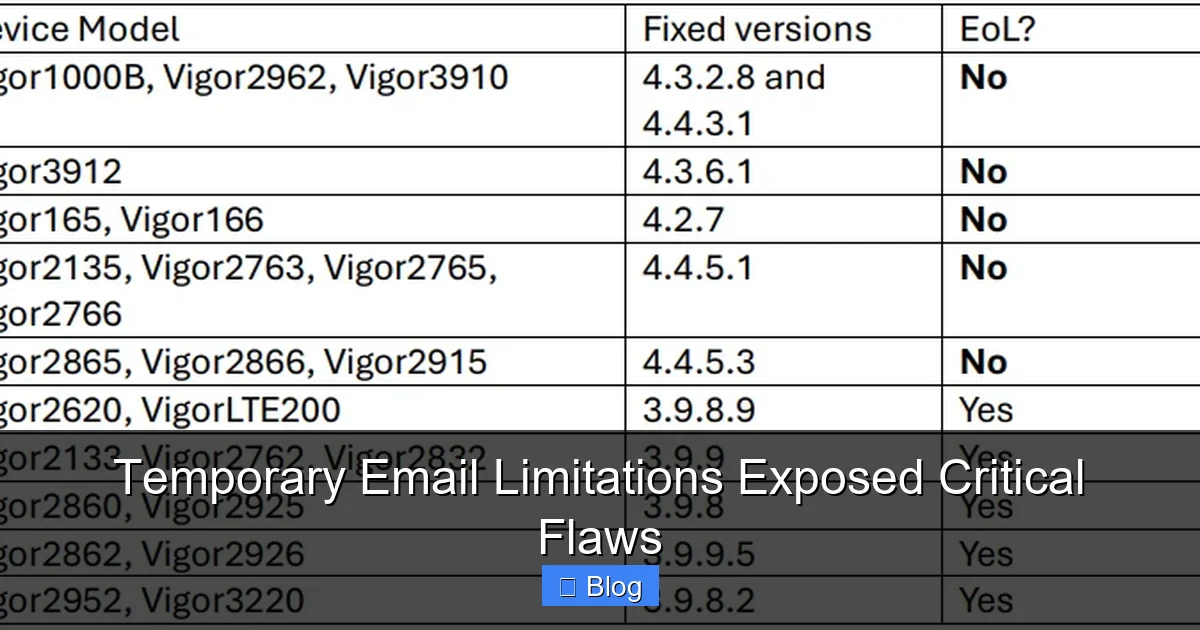 Temporary Email Limitations Exposed Critical Flaws