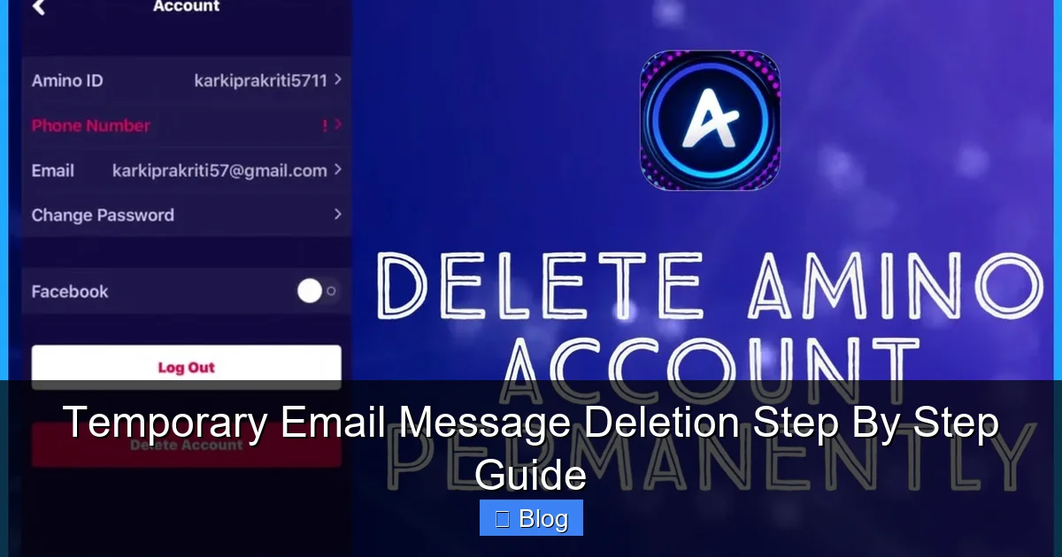 Temporary Email Message Deletion Step By Step Guide