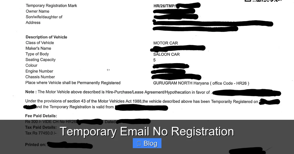 Temporary Email No Registration