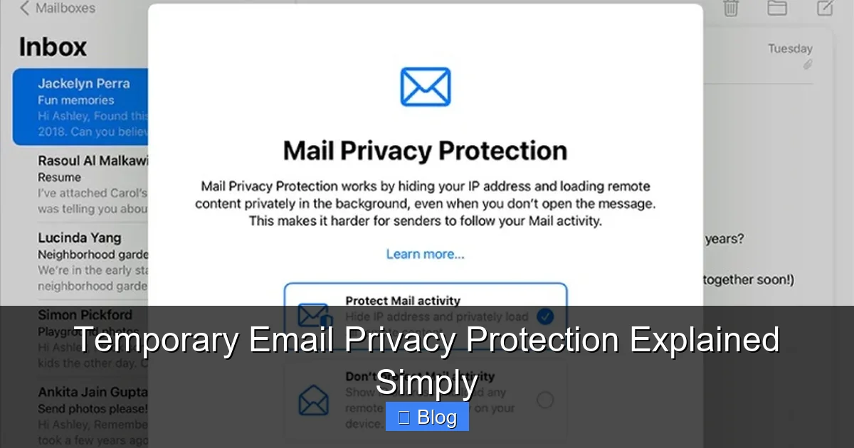 Temporary Email Privacy Protection Explained Simply