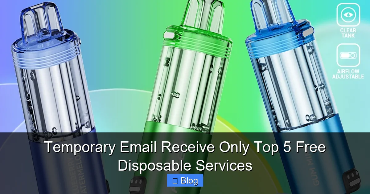 Temporary Email Receive Only Top 5 Free Disposable Services