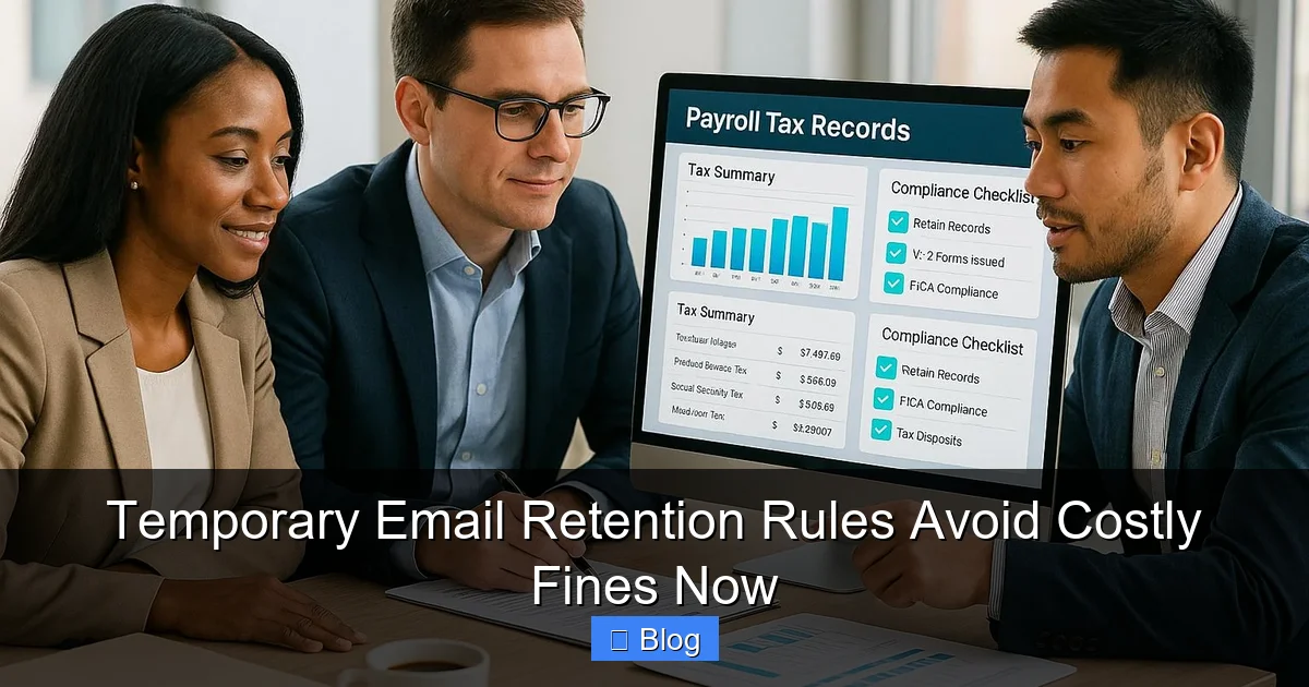 Temporary Email Retention Rules Avoid Costly Fines Now