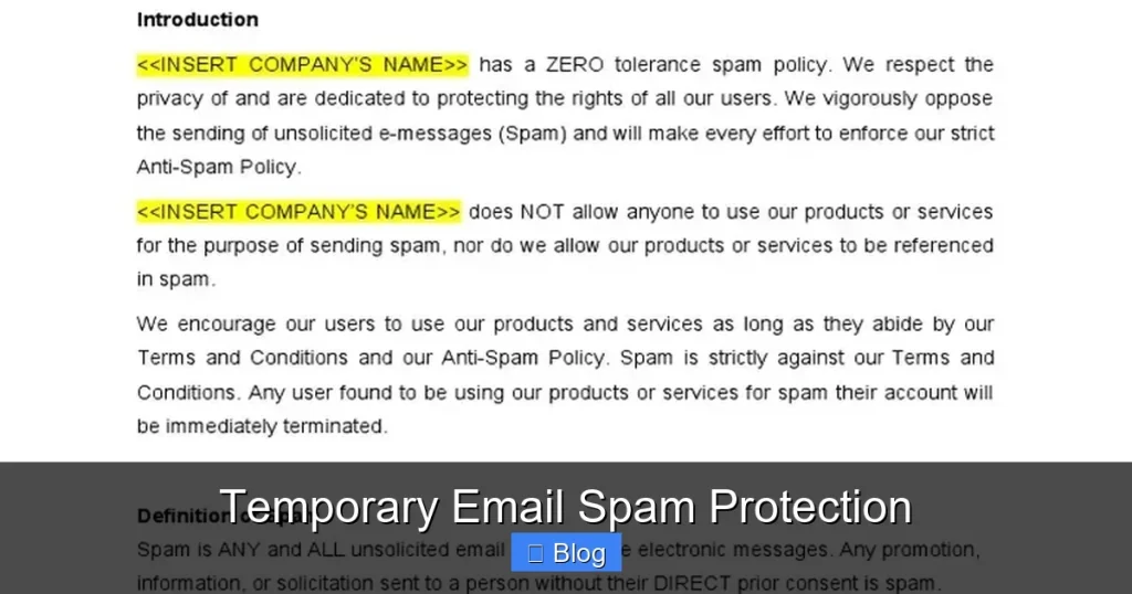 Temporary Email Spam Protection
