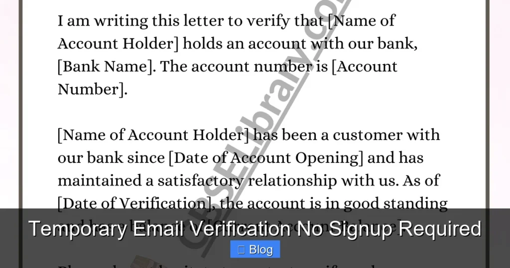 Temporary Email Verification No Signup Required