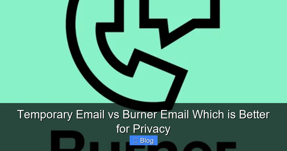 Temporary Email vs Burner Email Which is Better for Privacy