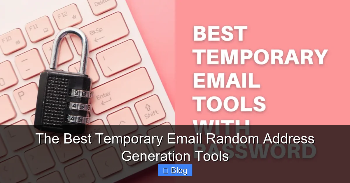 The Best Temporary Email Random Address Generation Tools