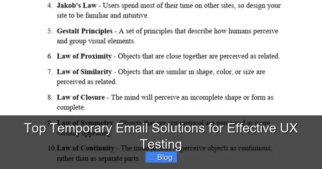 Top Temporary Email Solutions for Effective UX Testing