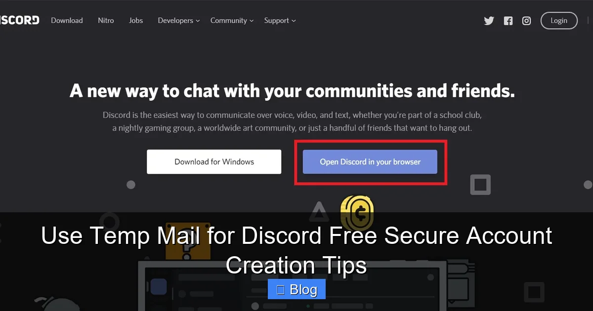Use Temp Mail for Discord Free Secure Account Creation Tips