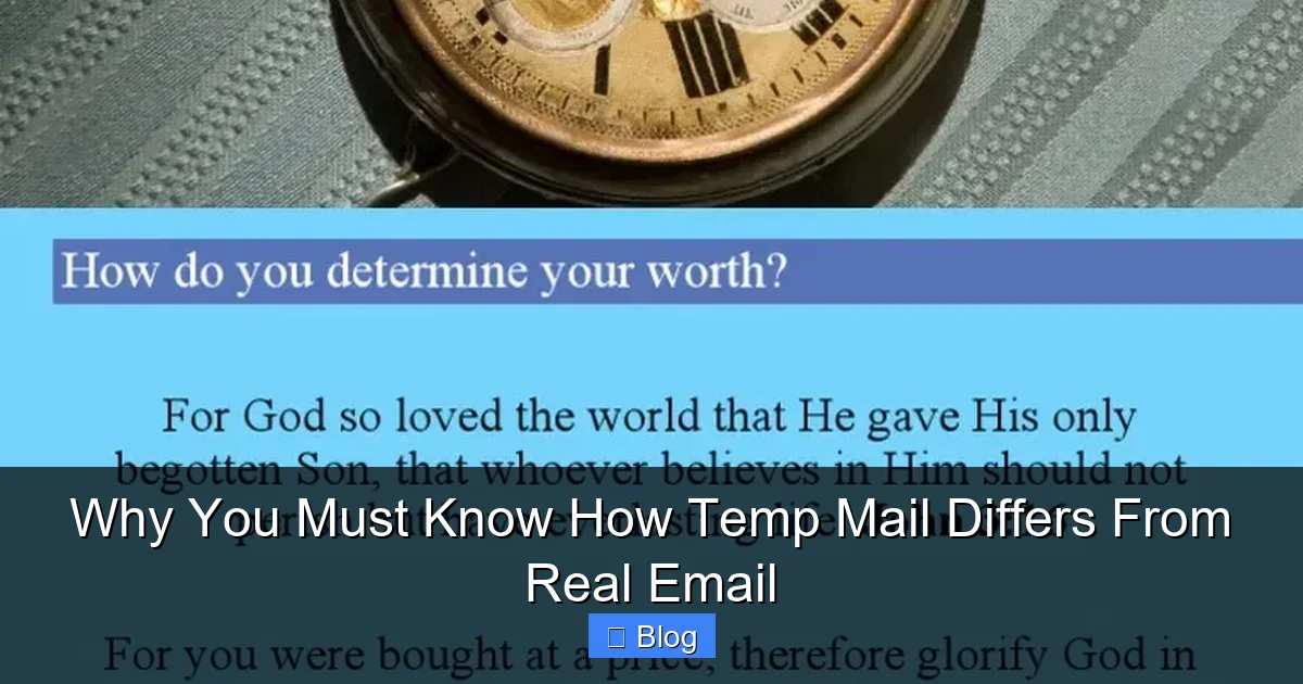 Why You Must Know How Temp Mail Differs From Real Email